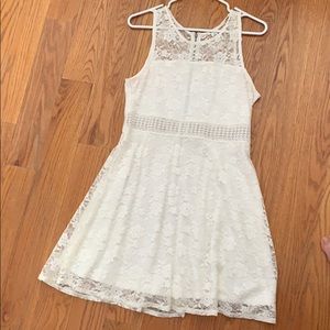 ❌SOLD❌White Fit and Flare Lace Dress